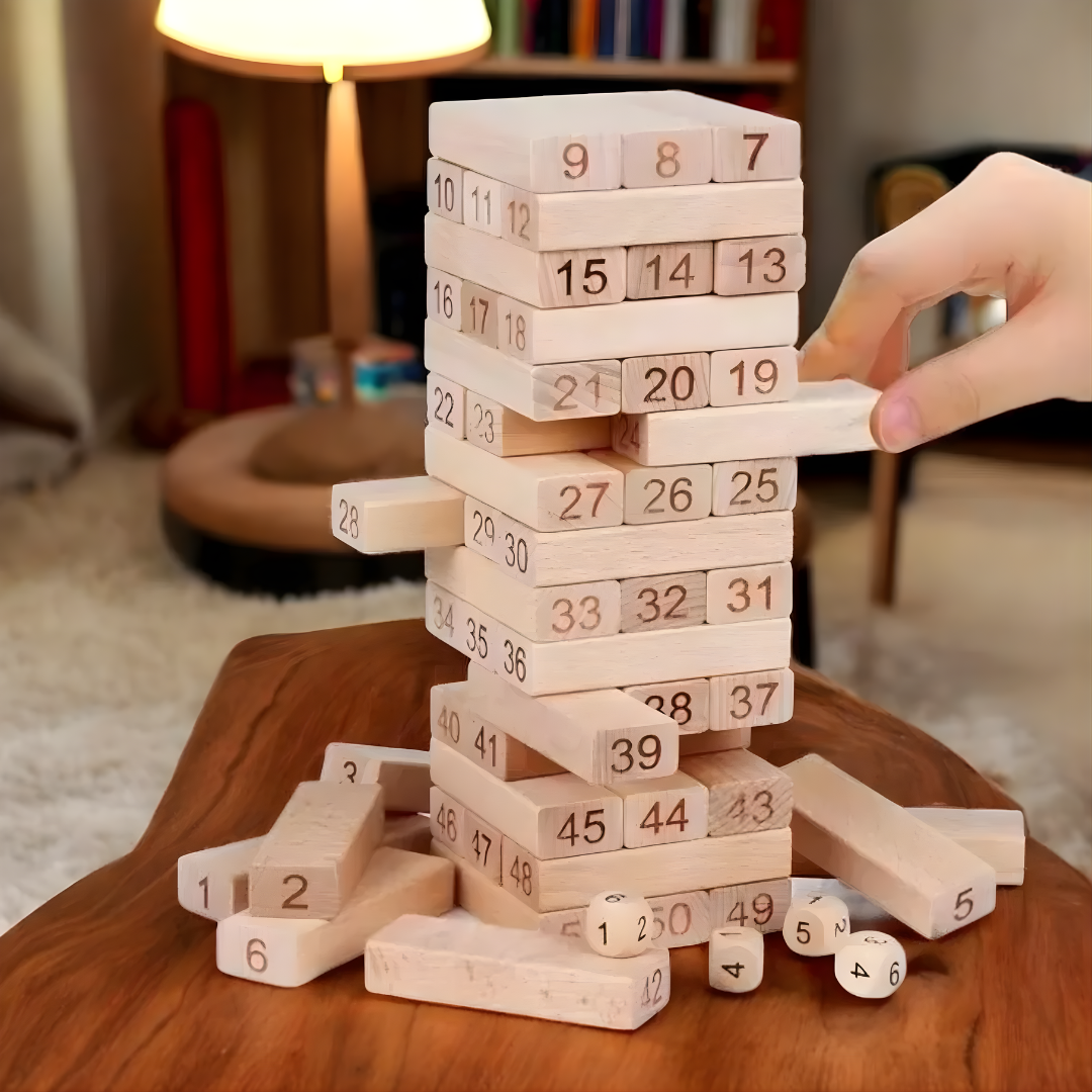 JUGUETE JENGA 54 PIEZAS – Diversión, habilidad y risas en cada movimiento