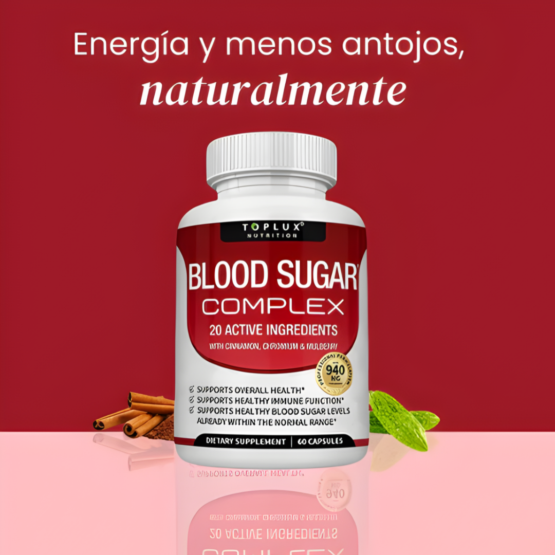 BLOOD SUGAR — Equilibrio natural del azúcar, energía estable y sin los altibajos que cansancio te dejan