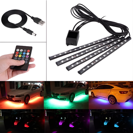 LUCES LED RGB PARA VEHÍCULO (CARRO) – Ambiente personalizado, estilo moderno y experiencia única al conducir