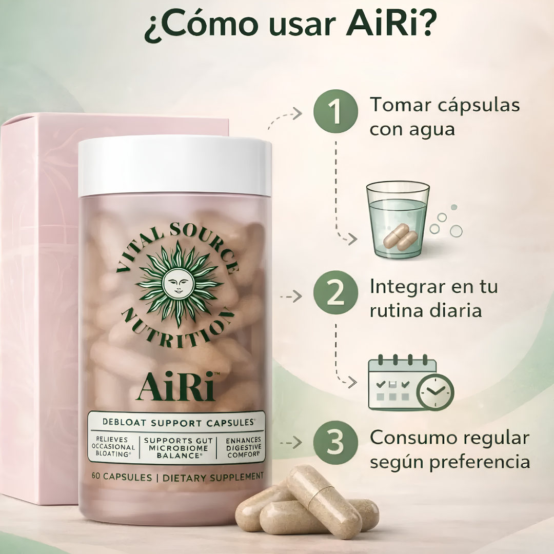 AIRI VITAL SOURCE – Apoyo digestivo para menos inflamación, más comodidad y abdomen ligero