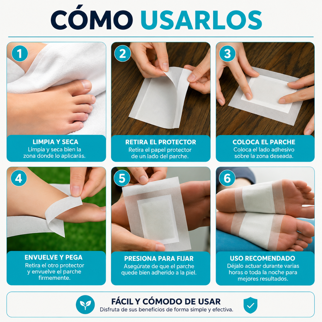 KINOKI DESINTOXICACIÓN (PACK X4) – Descanso, cuidado y bienestar para tus pies mientras duermes