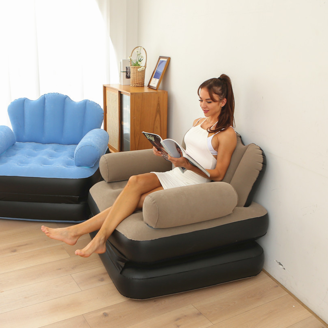 SILLÓN INFLABLE MULTIFUNCIONAL – Comodidad portátil donde quieras