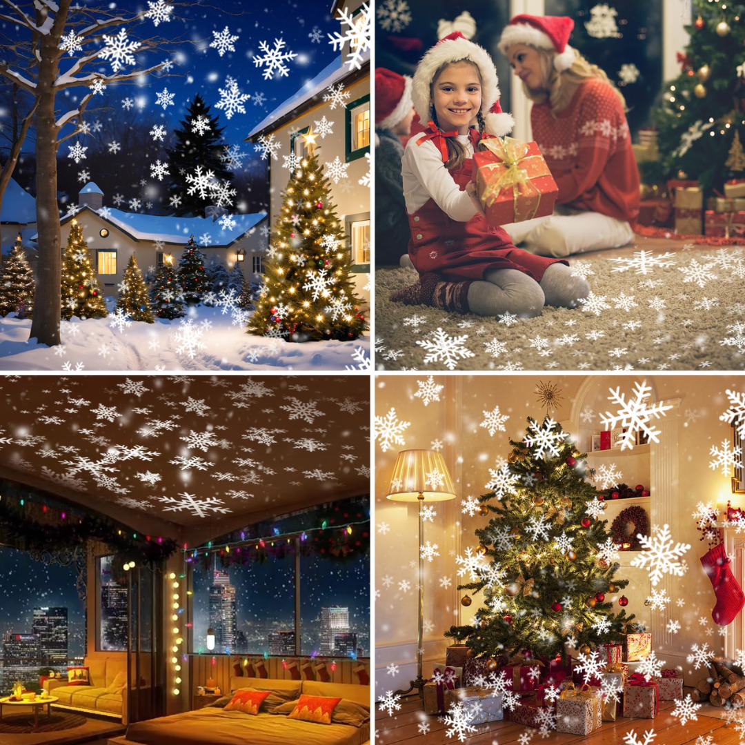 PROYECTOR VINOCULAR SNOWFLAKE – Crea un espectáculo invernal en segundos