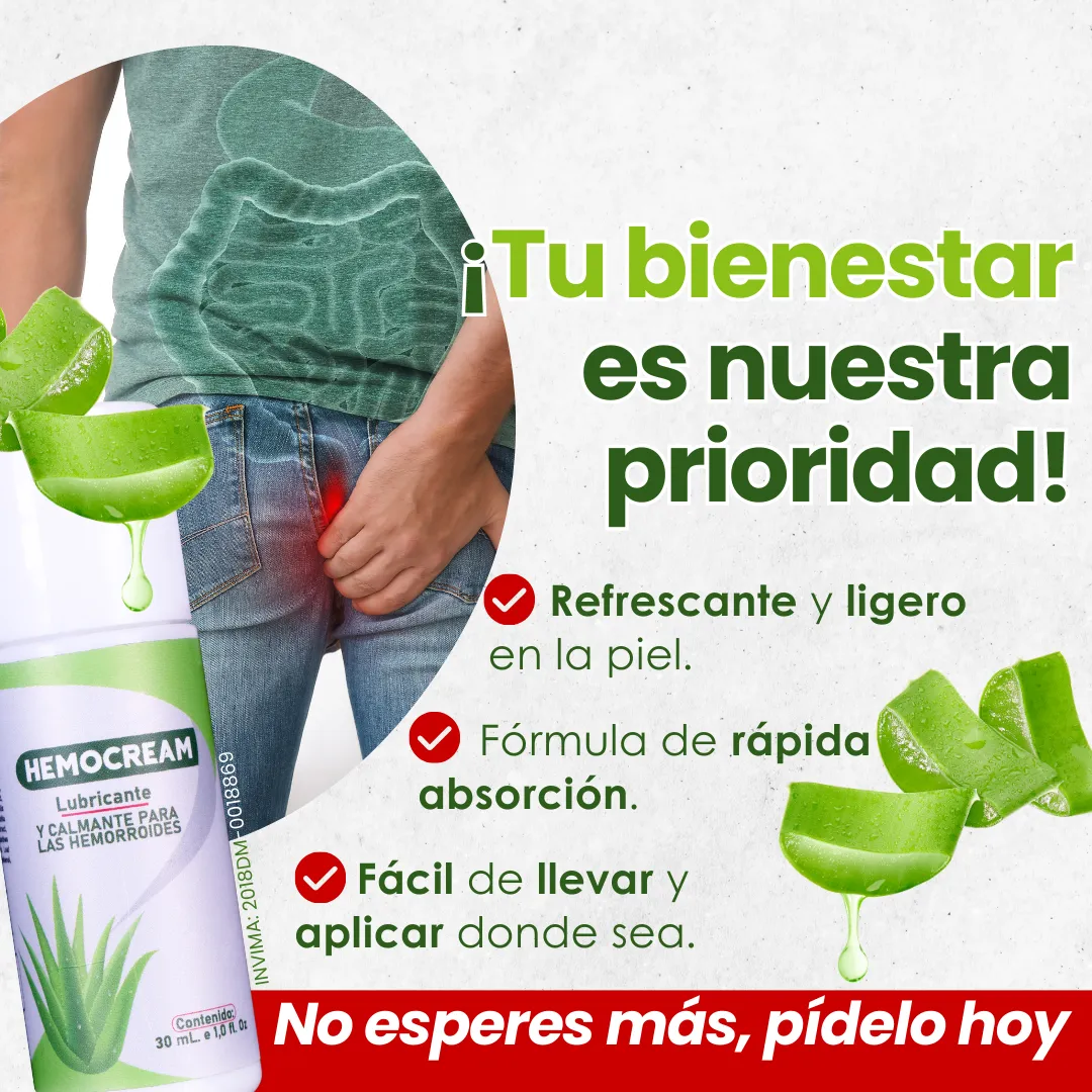 HEMOCREAM – Alivio inmediato y cuidado natural para las hemorroides
