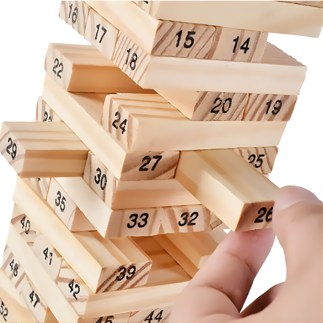 JUGUETE JENGA 54 PIEZAS – Diversión, habilidad y risas en cada movimiento