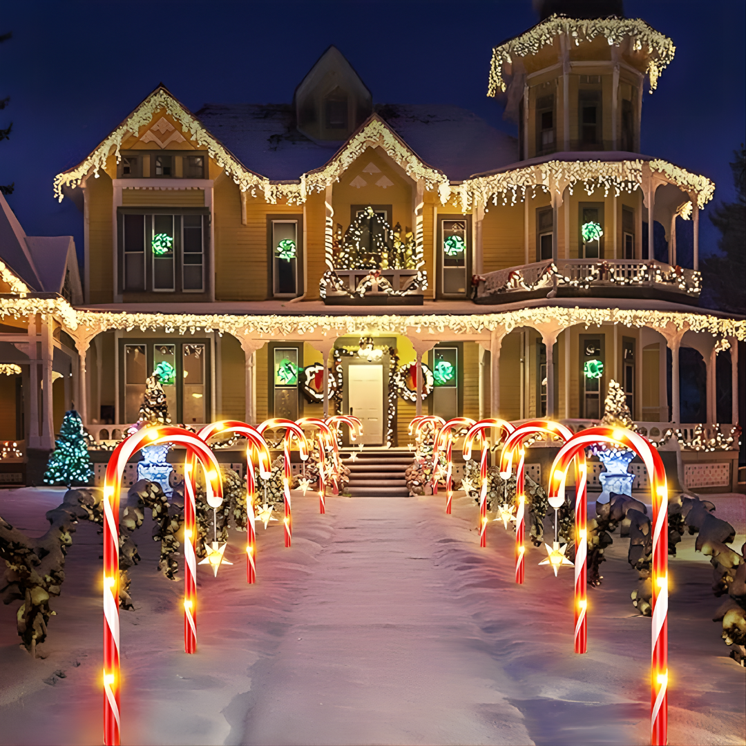 SERIE DE 5 BASTONES SOLARES PARA JARDÍN – Ilumina tus noches con encanto y energía natural