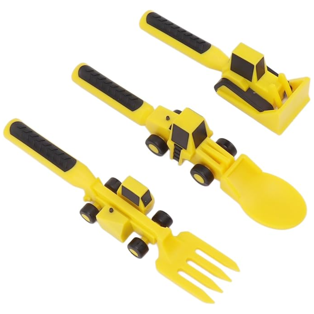 CUBIERTOS CON DISEÑOS DE CAMIONES – Comer nunca fue tan divertido