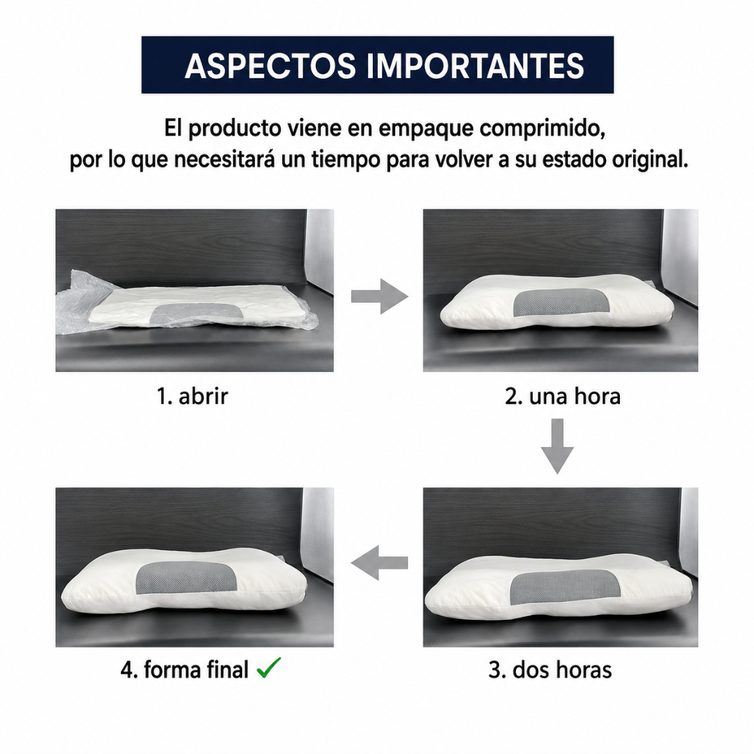 ALMOHADA CERVICAL — Duerme mejor, cuida tu cuello y espalda