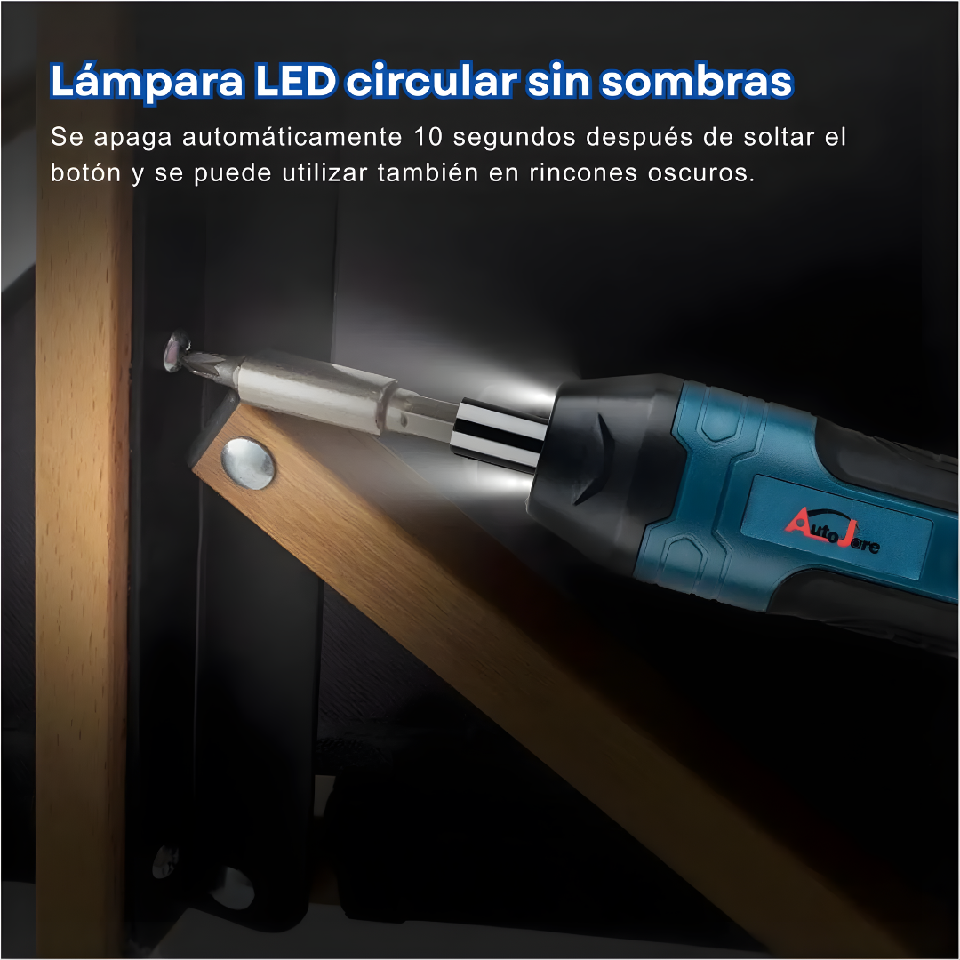 DESTORNILLADOR ELÉCTRICO INALÁMBRICO – Potencia compacta, precisión total y trabajo sin cables
