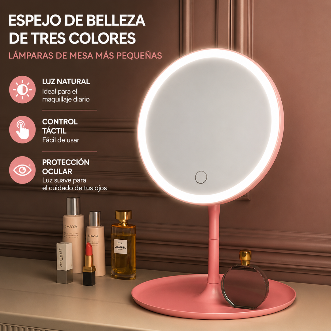 ESPEJO DE MAQUILLAJE – La luz perfecta para maquillarte con precisión en cualquier momento