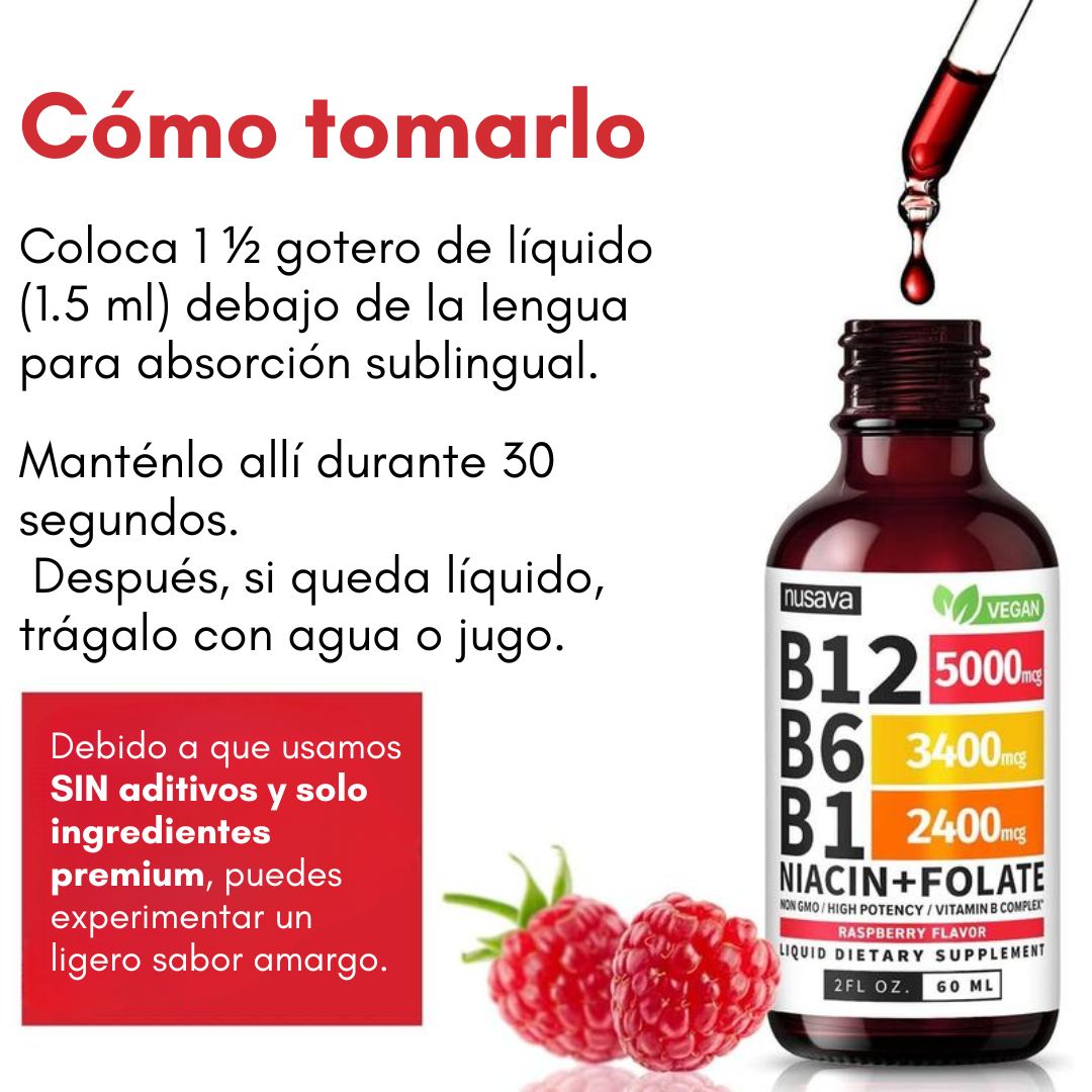 NUSAVA VITAMIN B COMPLEX — Energía, enfoque y sistema nervioso en una sola cápsula diaria