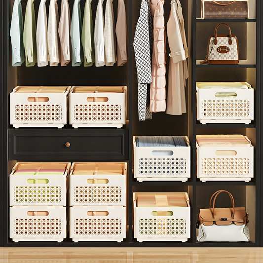 CAJA MODULAR EXPANDIBLE GRANDE CREMA – Orden inteligente, espacio optimizado y organización versátil para cocina y clóset