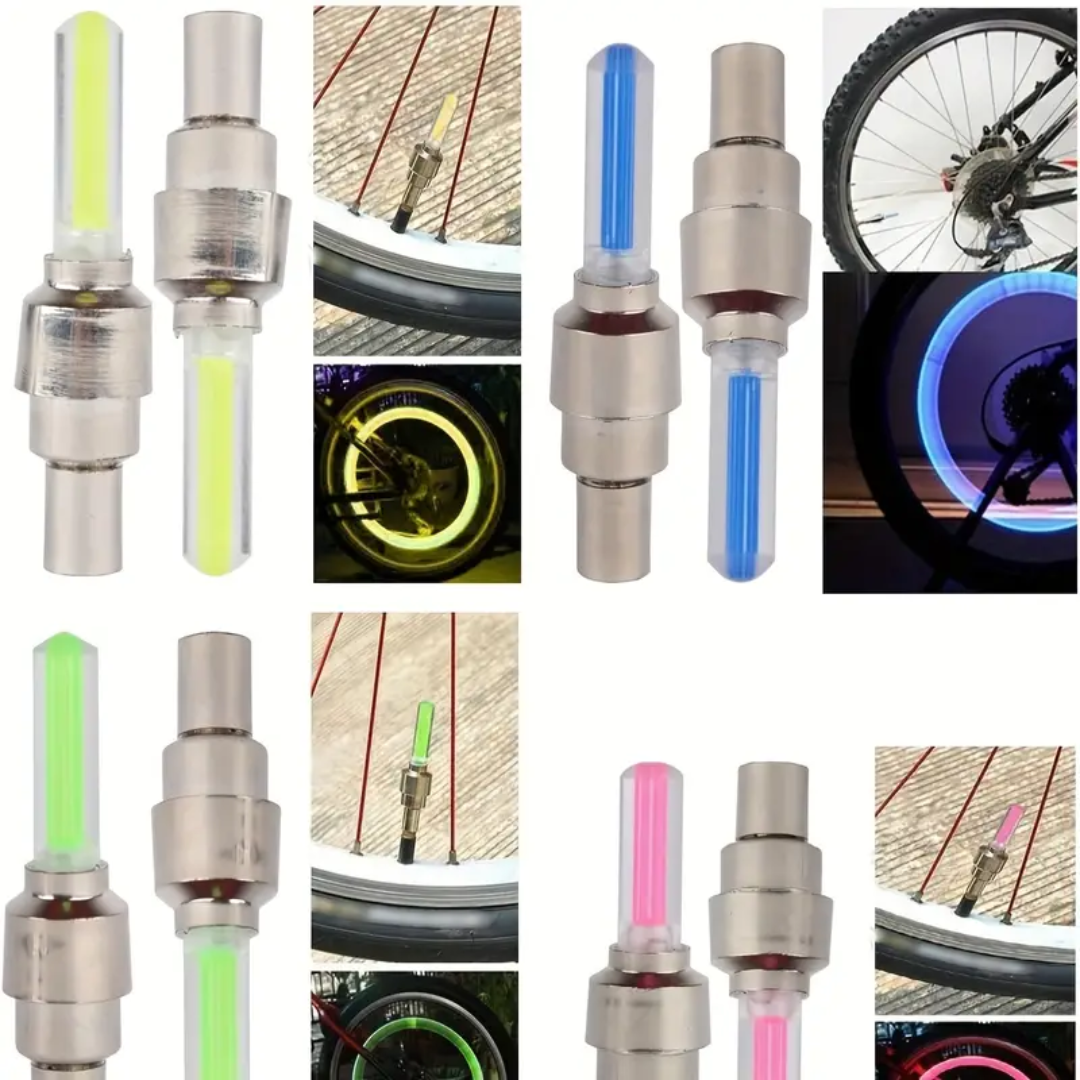 PAR DE LUCES LED PARA VÁLVULA DE LLANTA – Estilo, seguridad y visibilidad en cada recorrido