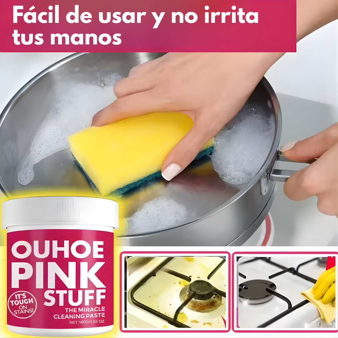 PINK STUFF PASTA MILAGROSA – Limpieza profunda, brillo visible y resultados sorprendentes en tu hogar