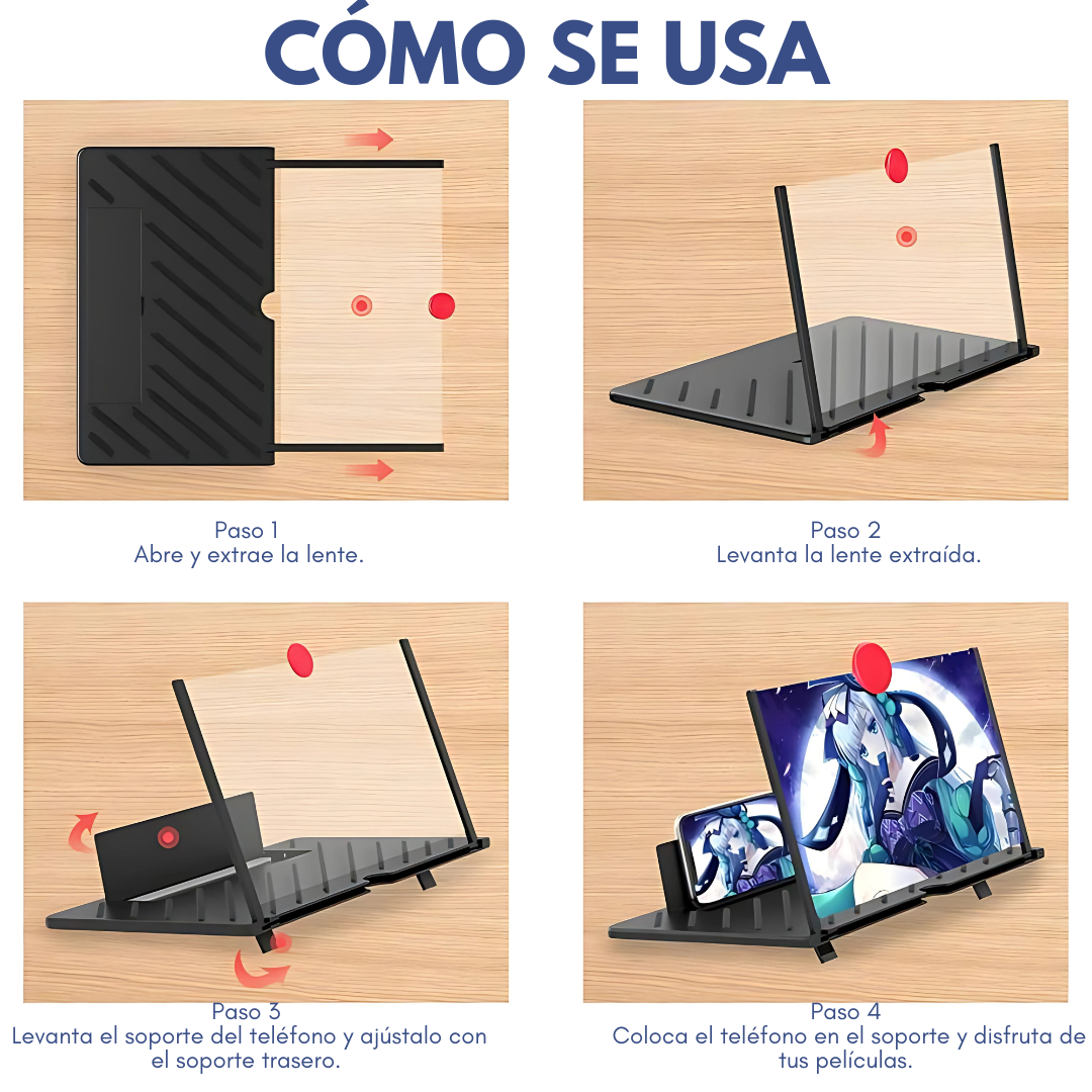 AMPLIFICADOR DE PANTALLA – Convierte tu celular en una pantalla gigante al instante