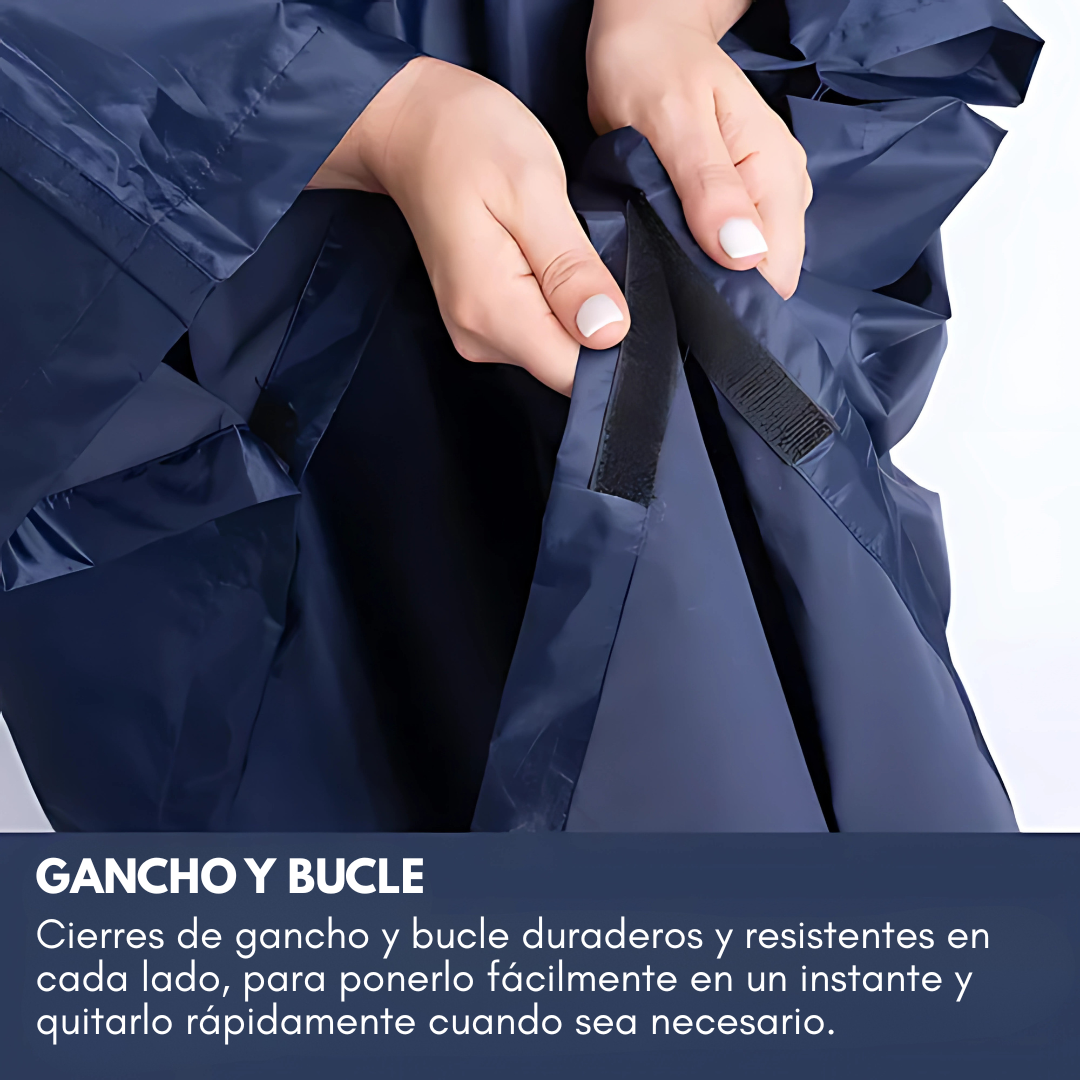 CAPA IMPERMEABLE – Protección total bajo la lluvia con máxima visibilidad y comodidad