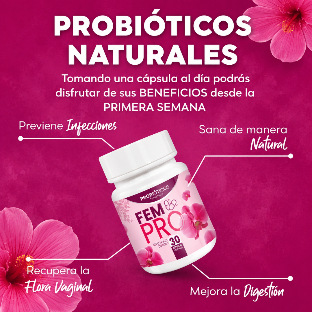 FP PV — Probióticos femeninos para equilibrio íntimo, frescura y bienestar diario