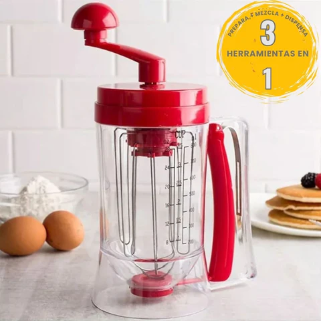 DISPENSADOR DE MASA PARA PANQUEQUES — Panqueques perfectos sin regar ni ensuciar nada