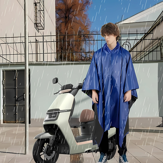 CAPA IMPERMEABLE – Protección total bajo la lluvia con máxima visibilidad y comodidad