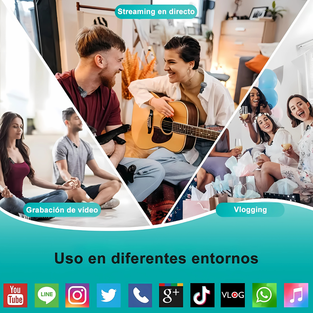 PAR DE MICRÓFONOS INALÁMBRICOS – Audio profesional sin cables ni complicaciones