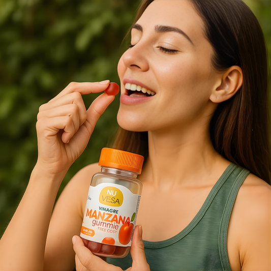 VINAGRE DE MANZANA 60 GUMIES – Abdomen más plano, digestión ligera y control natural del apetito en forma deliciosa