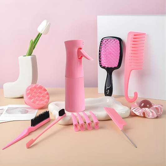 SET DE PELUQUERÍA ROSA PARA PEINADOS – Estilo diario, control total y resultados prolijos sin esfuerzo