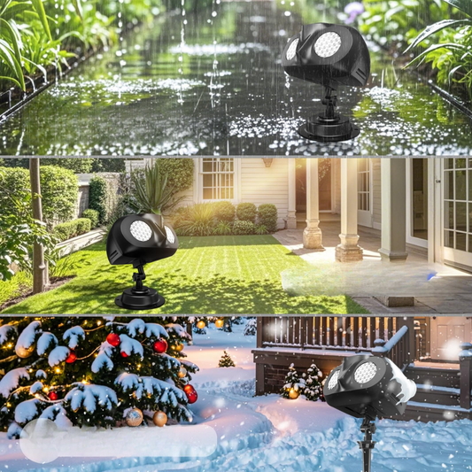 PROYECTOR VINOCULAR SNOWFLAKE – Crea un espectáculo invernal en segundos