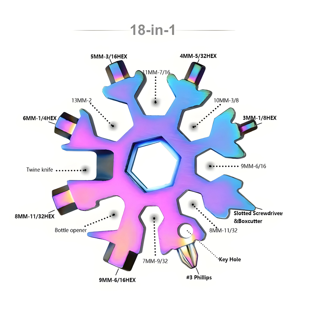 LLAVE COPO DE NIEVE 18 EN 1 – Una herramienta, infinitas soluciones
