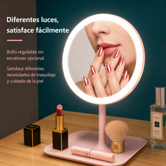 ESPEJO DE MAQUILLAJE – La luz perfecta para maquillarte con precisión en cualquier momento