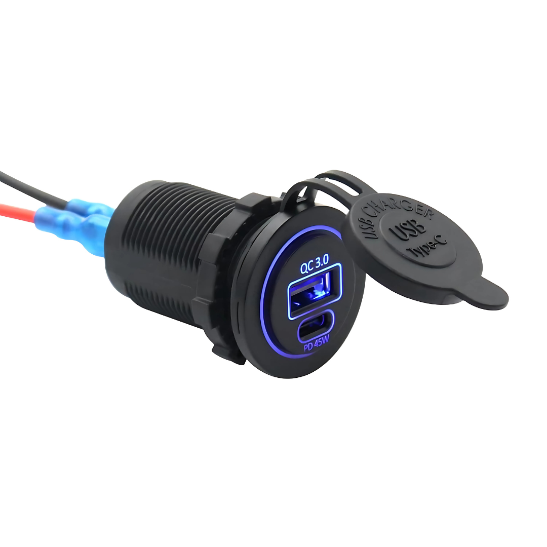 ADAPTADOR DE CARGADOR DE AUTO (1USB,1C) – Carga rápida y segura mientras conduces