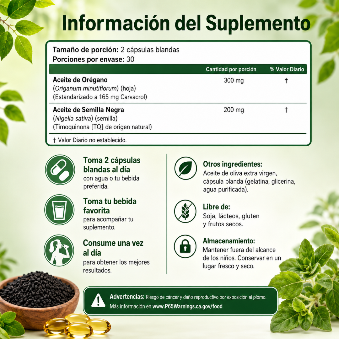 OIL OF OREGANO CÁPSULAS EN GEL – Apoyo natural diario