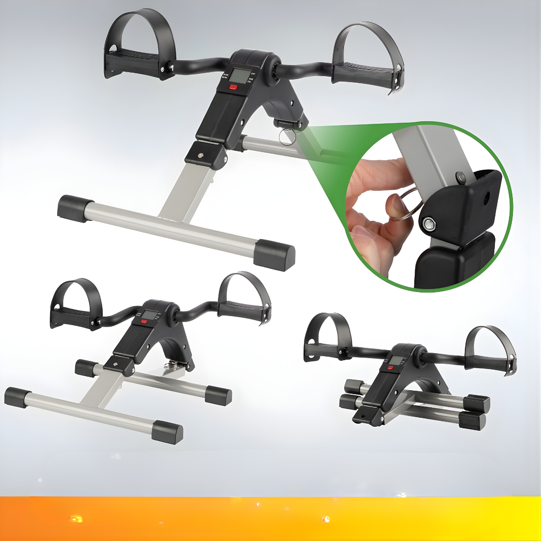 PEDAL PLEGABLE PARA EJERCICIO – Muévete sin levantarte de la silla — ejercita piernas y brazos en la oficina, el hogar o donde estés