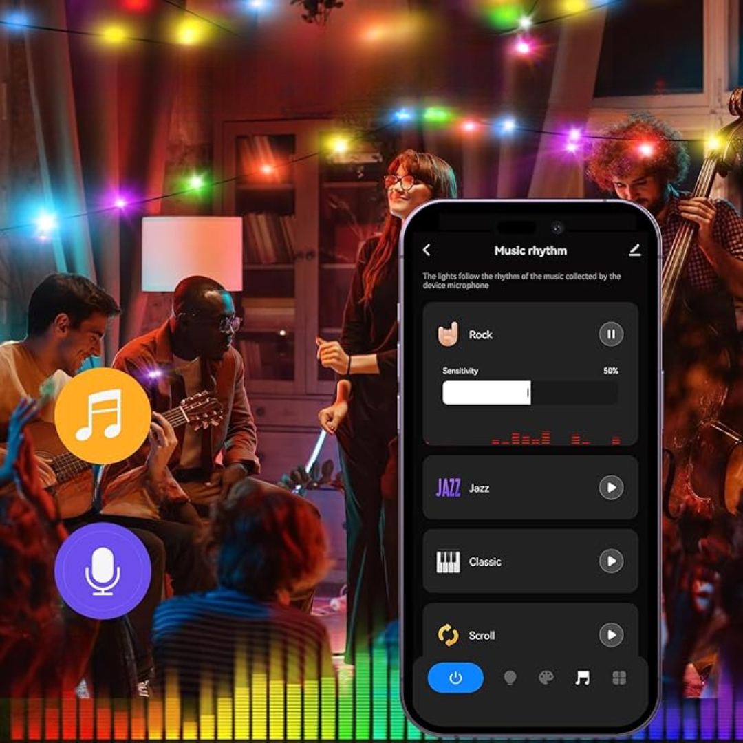 SERIE DE LUCES NAVIDEÑAS INTELIGENTES – Ilumina tus fiestas con color, ritmo y magia