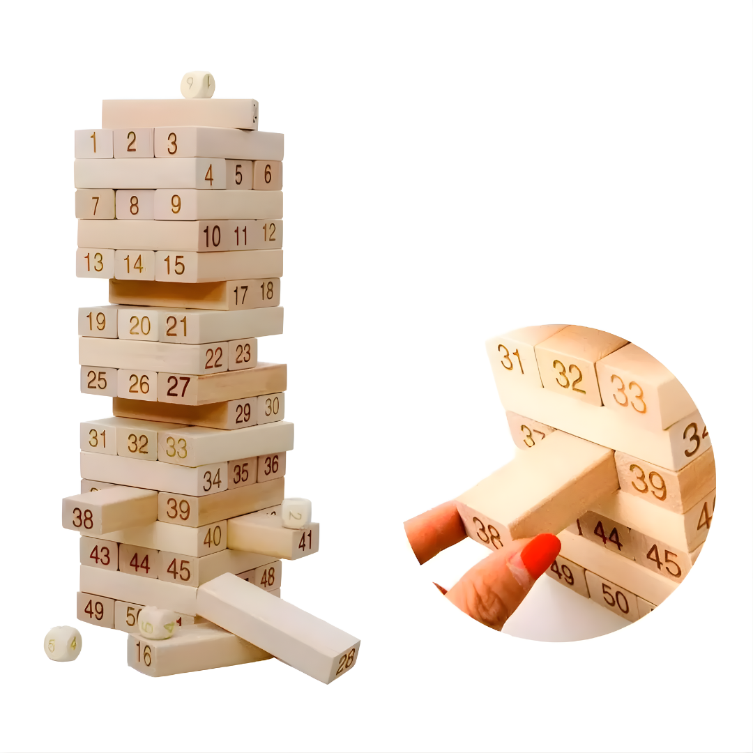 JUGUETE JENGA 54 PIEZAS – Diversión, habilidad y risas en cada movimiento