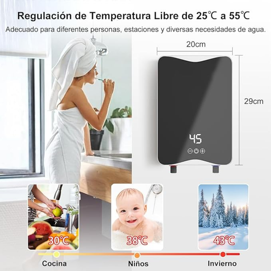 CALENTADOR DE AGUA — Agua caliente al instante, sin esperar, sin tanque y sin complicaciones