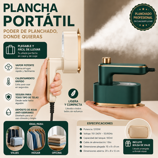 PLANCHA PORTÁTIL – Planchado rápido y práctico en cualquier lugar