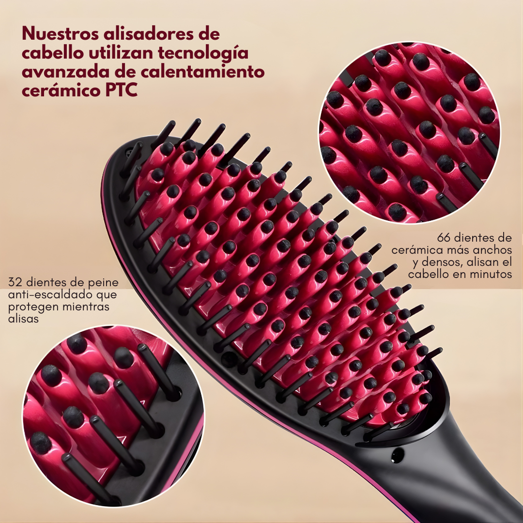 CEPILLO ALISADOR DE CABELLO – Cabello liso y brillante en minutos