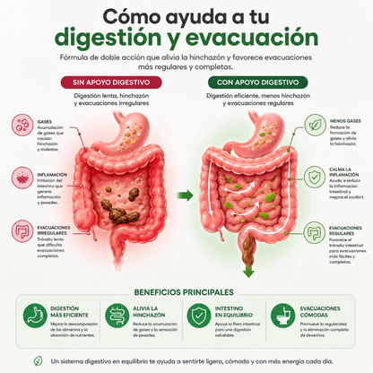 ENZIMAS DIGESTIVAS – Apoyo digestivo para menos pesadez, mejor evacuación y abdomen más ligero