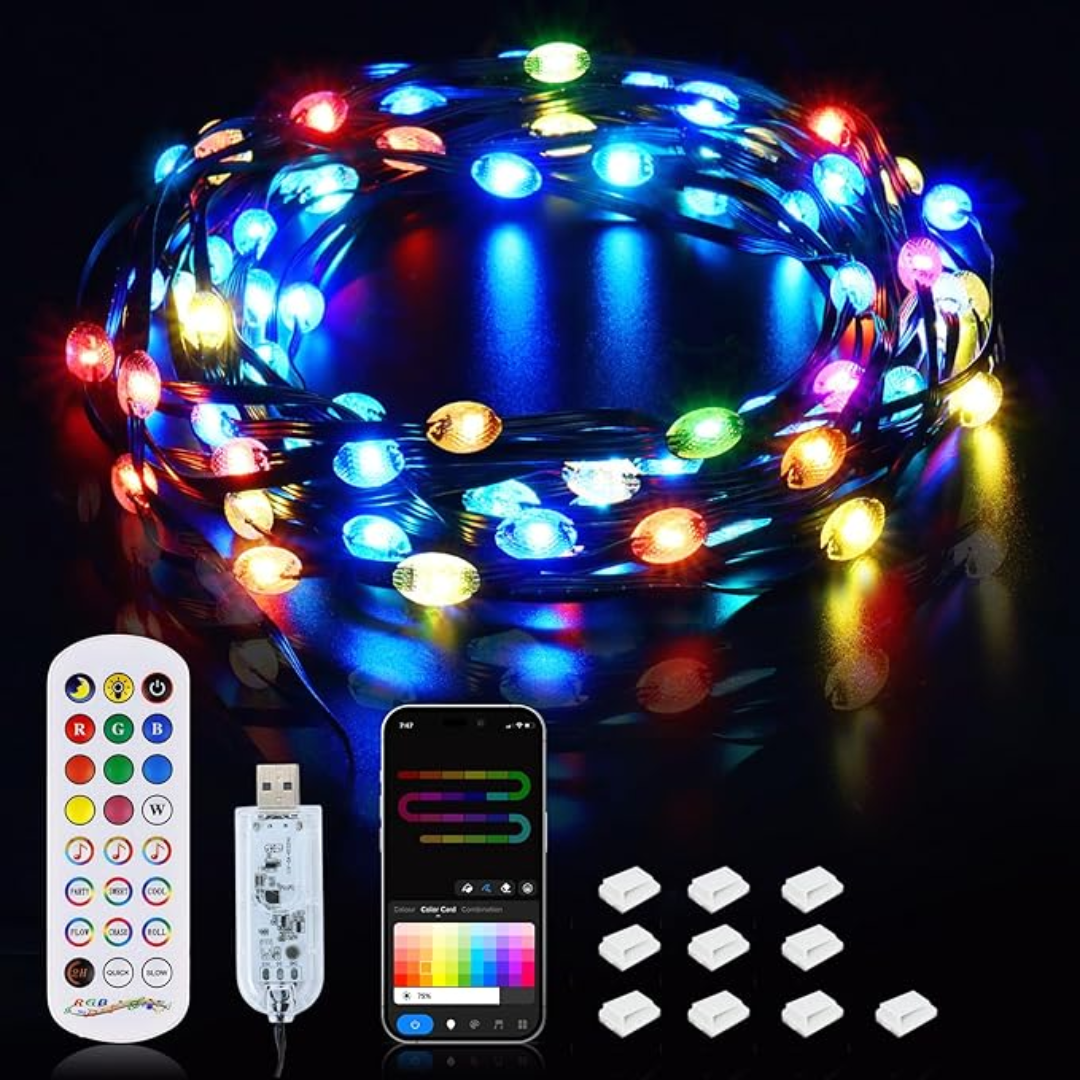 SERIE DE LUCES NAVIDEÑAS INTELIGENTES – Ilumina tus fiestas con color, ritmo y magia