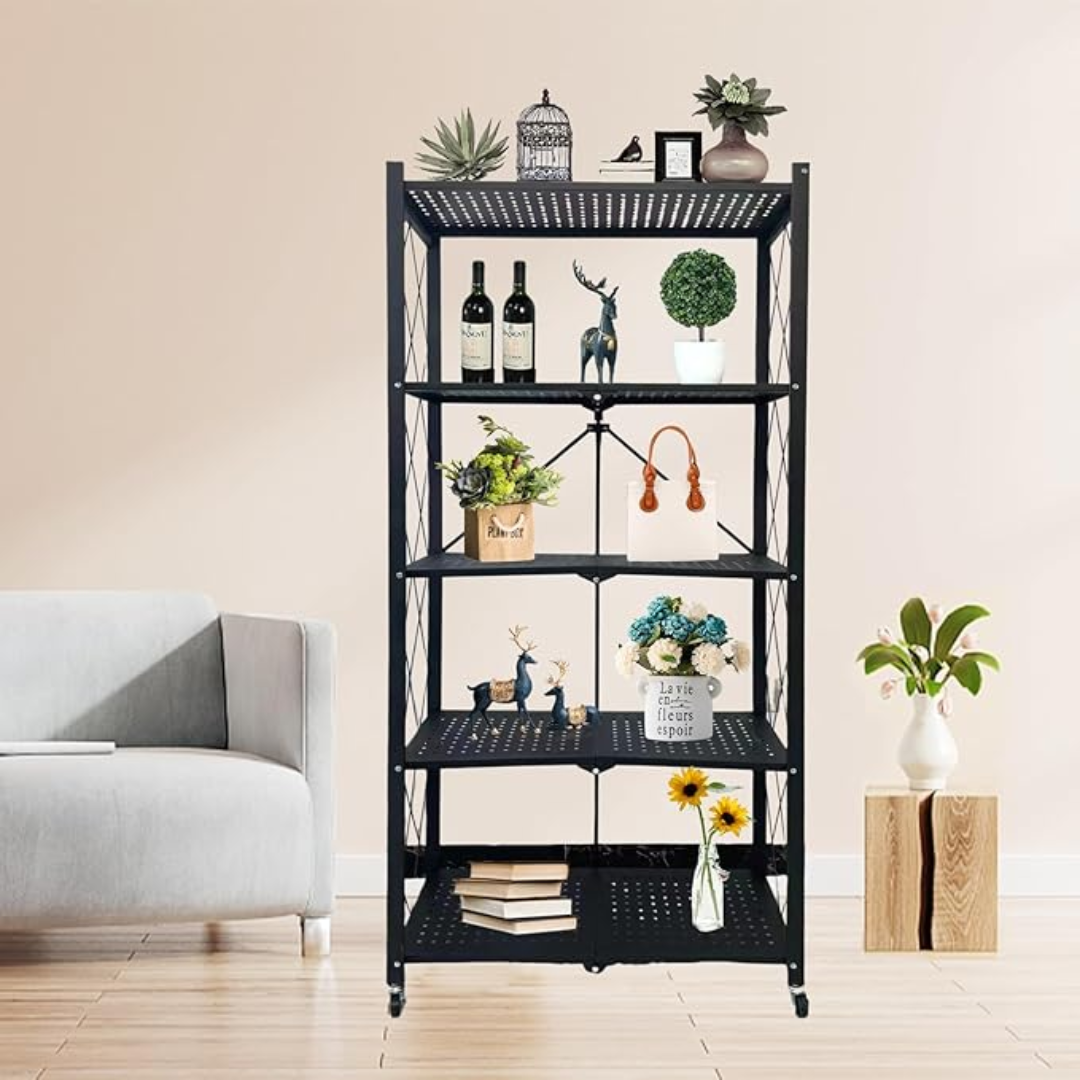 ESTANTE PLEGABLE AJUSTABLE — Más espacio en segundos, sin herramientas y sin ocupar lugar cuando no lo necesitas