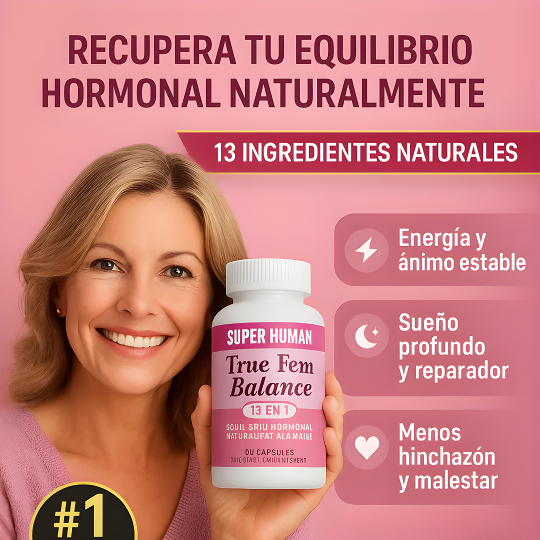 SUPER HUMAN EQUILIBRIO HORMONAL – Balance natural, bienestar femenino y apoyo integral diario