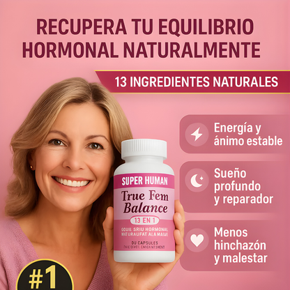 SUPER HUMAN EQUILIBRIO HORMONAL – Balance natural, bienestar femenino y apoyo integral diario