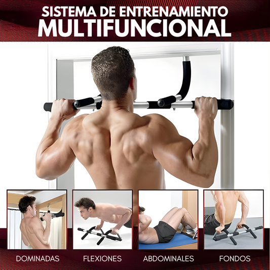 IRON GYM BARRA DE DOMINADAS – Entrena en casa, fortalece tu cuerpo y mejora tu rendimiento sin salir