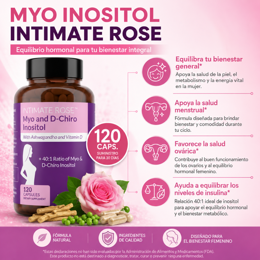 MYO INOSITOL INTIMATE ROSE X 120 CAPS – Equilibrio femenino diario