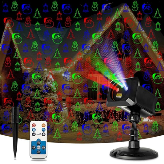 PROYECTOR NAVIDEÑO A PRUEBA DE AGUA – Iluminación festiva sin límites, incluso bajo la lluvia