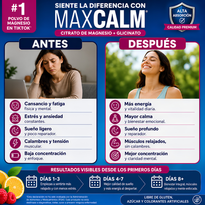 MAX CALM TARRO – Relajación diaria, menos estrés ocasional y descanso más tranquilo