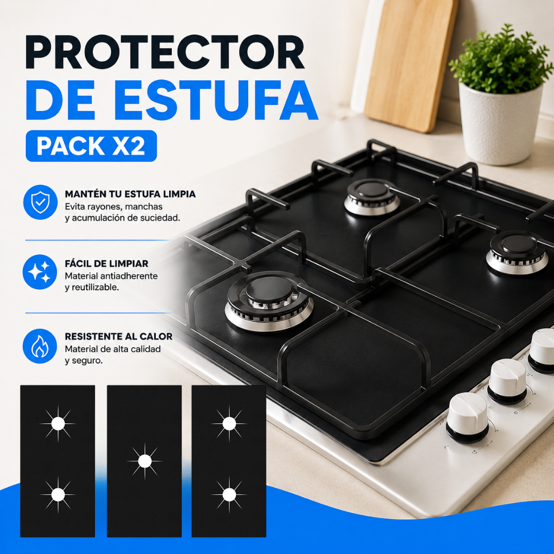 PROTECTOR DE ESTUFA – Cocina más limpia, protección duradera y limpieza sin esfuerzo