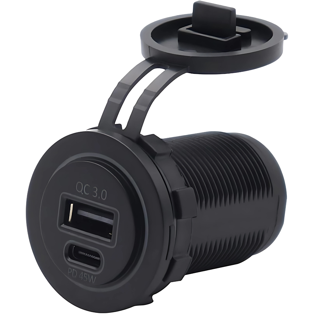 ADAPTADOR DE CARGADOR DE AUTO (1USB,1C) – Carga rápida y segura mientras conduces