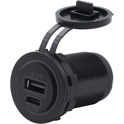 ADAPTADOR DE CARGADOR DE AUTO (1USB,1C) – Carga rápida y segura mientras conduces