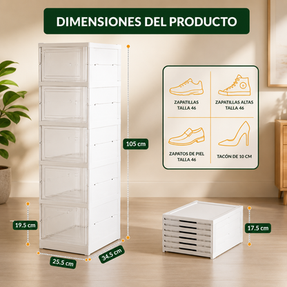 ZAPATERA PLEGABLE – Orden instantáneo para tus zapatos sin ocupar de más